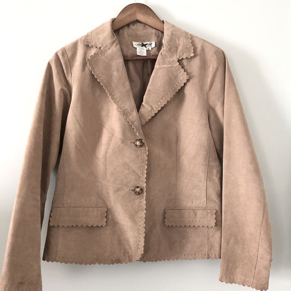 Coldwater Creek Tan Suede Jacket Size S